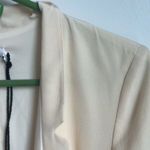 Cream silk blazer